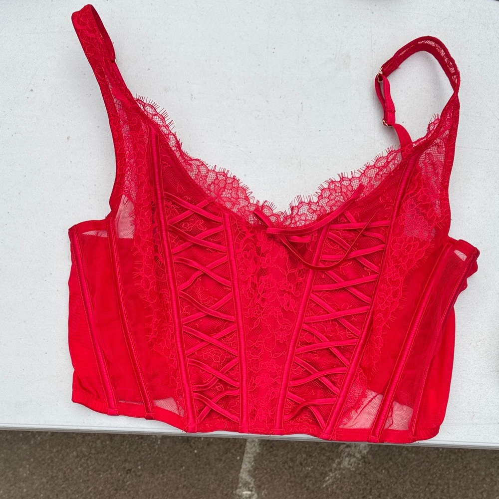 Victoria's Secret Red Lace Bra Top
